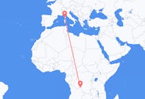 Flights from Dundo, Angola to Ajaccio, France