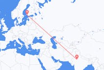 Flyreiser fra Jaipur, India til Åbo, Finland