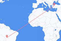 Flyreiser fra Cuiabá, Brasil til Eskişehir, Tyrkia