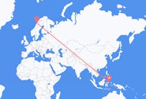 Vluchten van Manado, Indonesië naar Bodø, Noorwegen