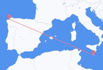 Flyreiser fra La Coruña, til Malta