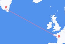 出发地 法国普瓦捷目的地 格陵兰纳萨尔苏克的航班