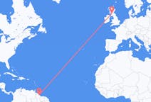 Flyg från Georgetown, Guyana till Glasgow, Skottland