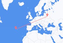 Flyg från Minsk, Vitryssland till Pico, Portugal