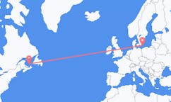 Flyrejser fra Les Îles-de-la-Madeleine, Quebec, Canada til Bornholm, Danmark