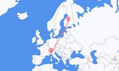 Flyreiser fra Genova, Italia til Jyväskylä, Finland