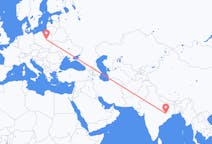 Flyrejser fra Jhārsuguda, Indien til Warszawa, Polen