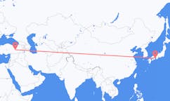 Flyreiser fra Tokushima, Japan til Elazig, Tyrkia