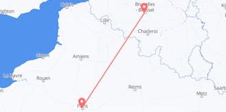 Flyg från Frankrike till Belgien