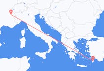 Flights from Chambéry, France to Rhodes, Greece