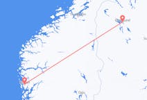 Flüge von Bergen, Norwegen nach Östersund, Schweden