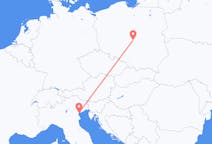 Voos de Łódź, Polônia para Veneza, Itália