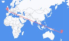 Flyg från Kadavu, Fiji till Brest, Frankrike