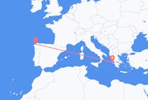 出发地 西班牙从 拉科鲁尼亚目的地 希腊Kefallinia的航班