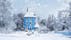 Photo of Moomin House in Park Moomin world in winter, Naantali, Finland.