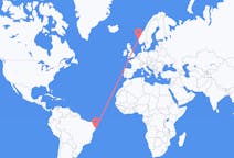 Flyrejser fra Maceió, Brasilien til Bergen, Norge