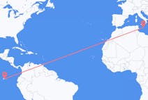 Flyreiser fra Baltra, Ecuador til Malta, Malta