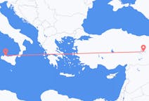 出发地 土耳其从 埃拉泽目的地 意大利巴勒莫的航班