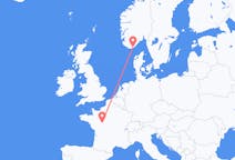 Flüge von Kristiansand, Norwegen nach Tours, Frankreich