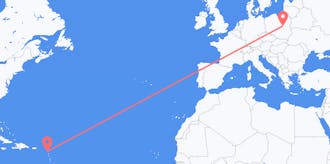 Flights from Antigua & Barbuda to Poland
