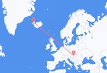 Flyg från Ísafjörður till Budapest