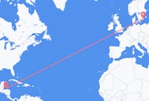 Flyreiser fra Coxen Hole, Honduras til Kalmar, Sverige