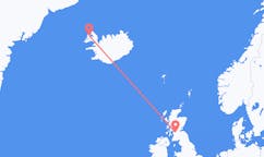 来自苏格兰的出发地 格拉斯哥目的地 冰岛伊萨菲厄泽的航班