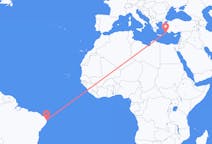 Flyg från João Pessoa, Paraíba, Brasilien till Rhodes, England, Grekland