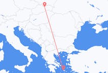 Vluchten van Poprad, Slowakije naar Paros, Griekenland