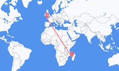 出发地 马达加斯加出发地 莫隆达瓦目的地 法国坎佩尔的航班