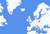 Vluchten van Ostrava, Tsjechië naar Narsarsuaq, Groenland