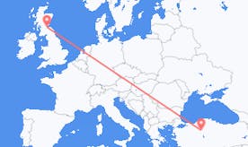 Flyg från Skottland till Turkiet