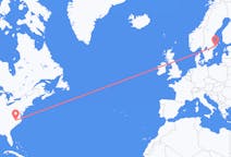 从罗利飞往斯德哥尔摩的航班
