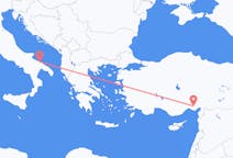 Vluchten van Adana, Turkije naar Bari, Italië