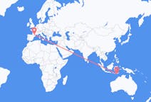 Flyrejser fra Kupang, Indonesien til Toulouse, Frankrig
