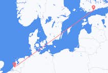 オランダのロッテルダムからから、フィンランドのヘルシンキまでのフライト