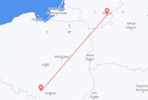 Flyg från Vilnius, Litauen till Katowice, Polen