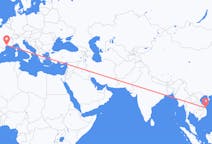 Flyreiser fra Chu Lai, Vietnam til Montpellier, Frankrike