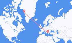 Flyrejser fra Upernavik, Grønland til Korfu, Grækenland