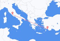 トルコのダラマンからから、イタリアのローマまでのフライト