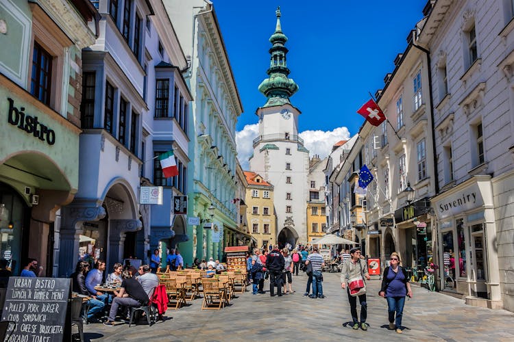  In the streets of the Old town of Bratislava.