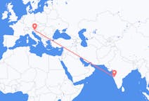 インド、 コールハープルから、インド、リュブリャナ行き行きのフライト