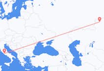 Flyg från Qostanaj, Kazakstan till Rom, Italien