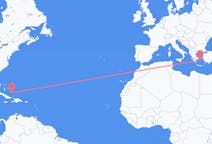 Fly fra Crooked Island til Mykonos