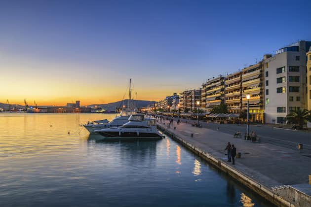 Sunset at the port of Volos, Volos, Greece