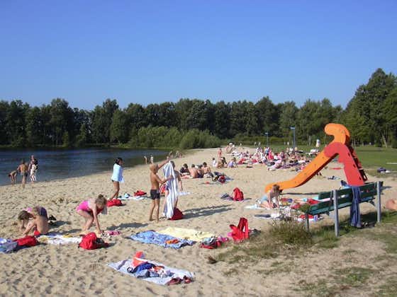 Düshorn beach, Düshorn, Walsrode, Heidekreis, Lower Saxony, Germany
