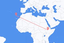 エチオピアのから アディスアベバ、ポルトガルのへ フンシャルフライト