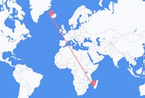 Flyreiser fra Toliara, Madagaskar til Reykjavík, Island