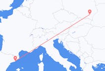 Flug frá Rzeszow, Póllandi til Barcelona, Spáni