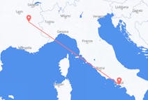Flyreiser fra Napoli, Italia til Grenoble, Frankrike